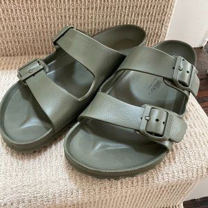 Birkenstock, Rubber, Olive Green Worn 2x
